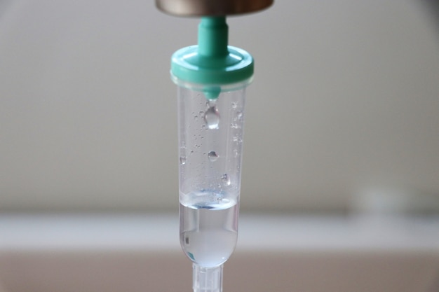 Medicine extension tube fluid treatment for patient 