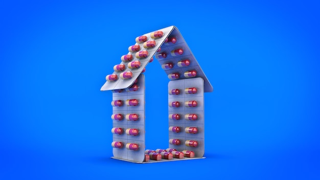 Medicine pills concept. 3d rendering