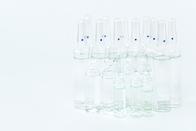 Medicine transparent ampoules with drug