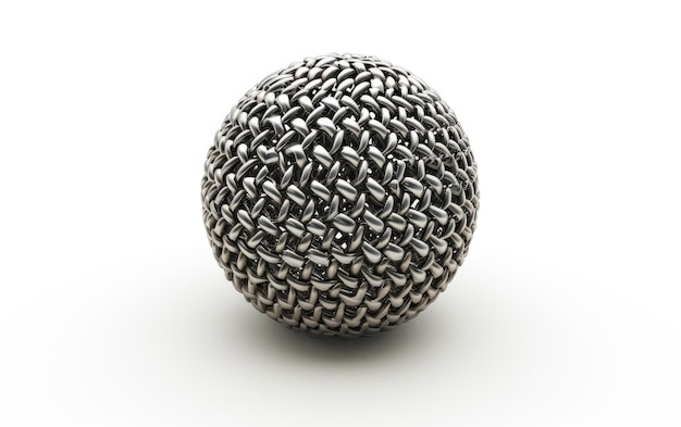 Medieval 3D Rendered Chainmail Ball Isolated on Transparent Background