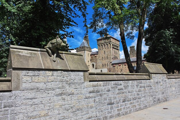 The medieval Cardiff Castle in Wales UK