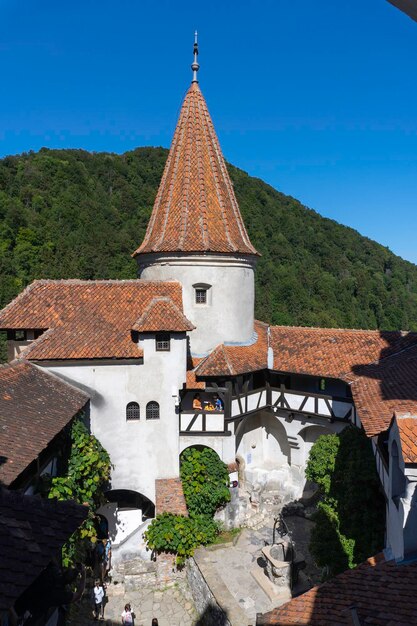 Il castello medievale di bran, vista interna, noto per il mito di dracula