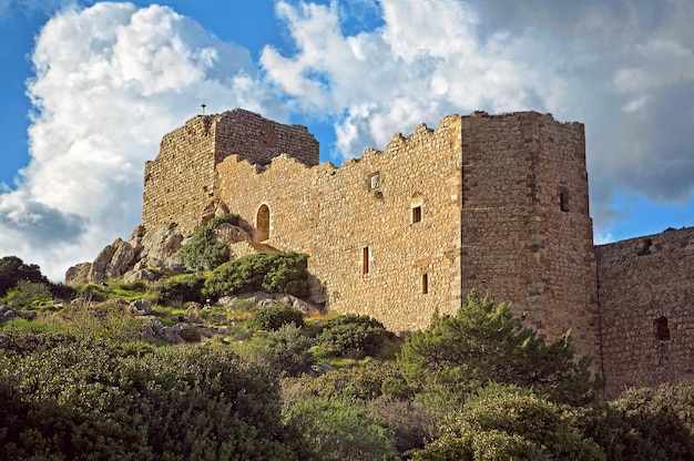 Medieval castle of Kritinia Rhodes island, Greece