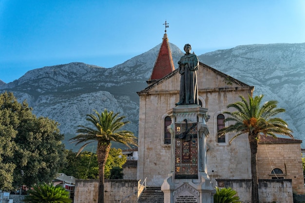 Medieval Church in the historic center of Makarska, Croatia.