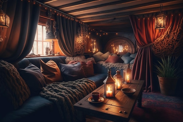 Medieval cosy interior