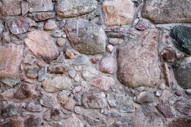 Medieval house Texture of stone old masonry