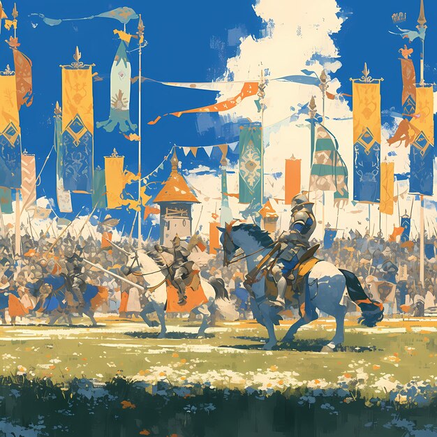 Medieval Jousting Spectacle