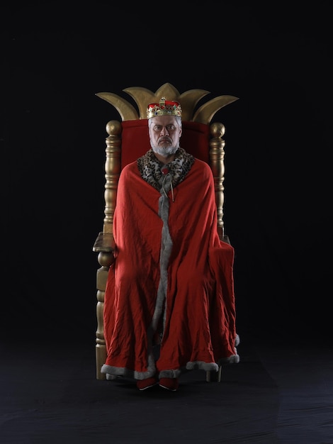 medieval king on the throne