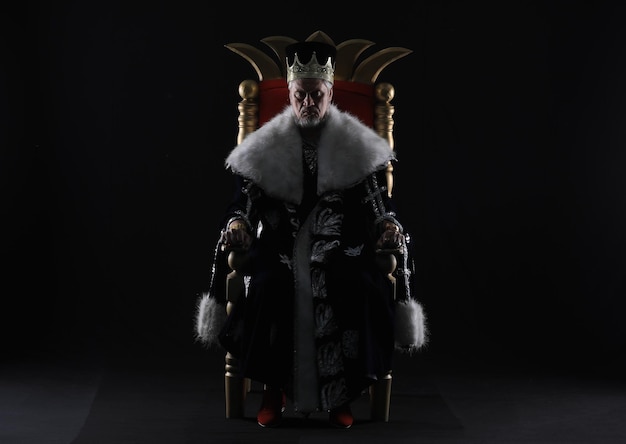 Photo medieval king on the throne