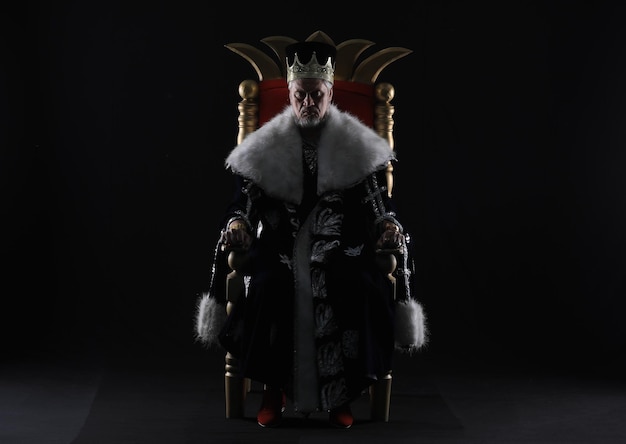 medieval king on the throne