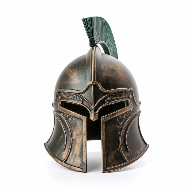 Foto casco di cavaliere medievale isolato