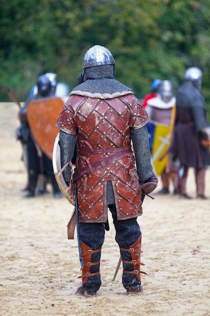 Medieval knight ready for battle