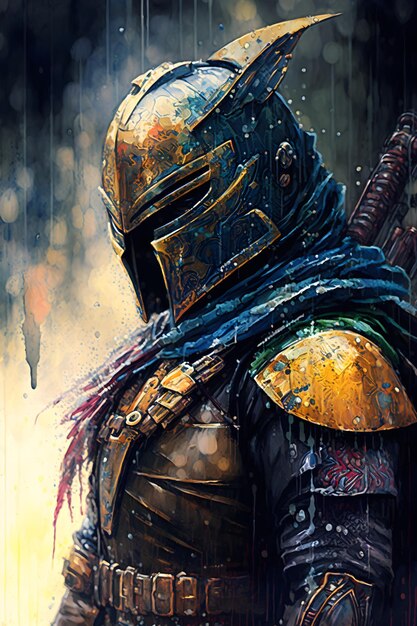 Photo medieval knight soldier warrior