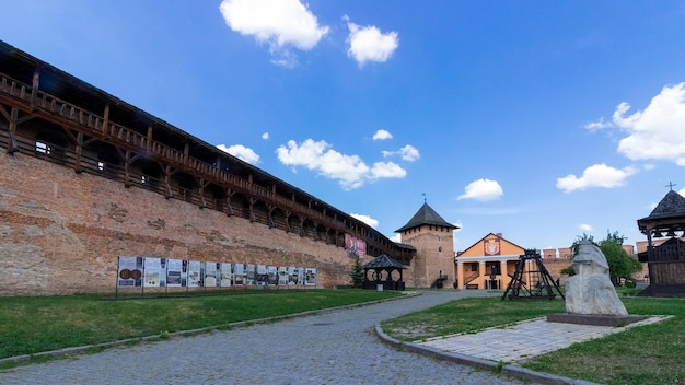 Medieval Lutsk castle. Landmark of Ukraine. Courtyard.