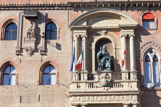 Medieval palazzo comunale in Bologna Italy