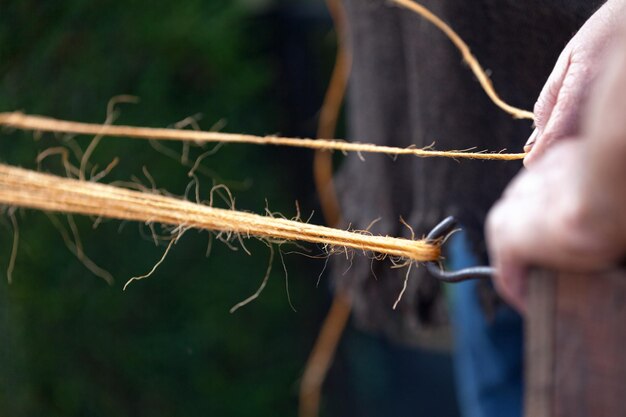 Medieval rope weaver