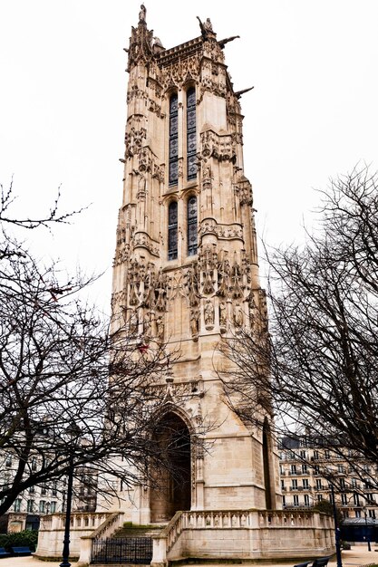 Medieval SaintJacques tower in Paris