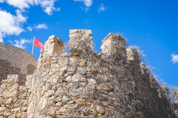 medieval stone tower in the city of Toledo, Spain, ancient fortification