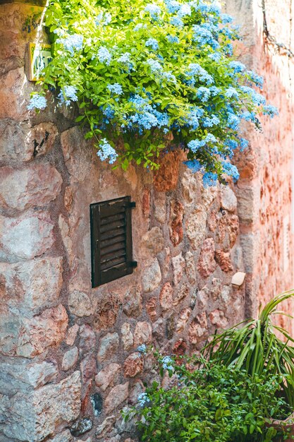 medieval street in the Old Town of the picturesque Spanishstyle village Fornalutx Mallorca