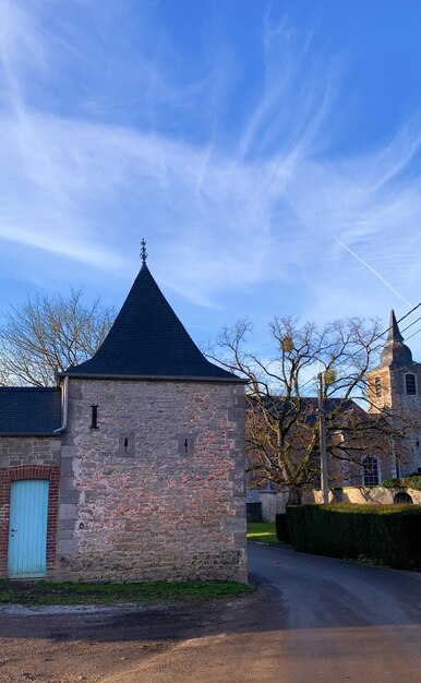 Medieval towers talking to the sky