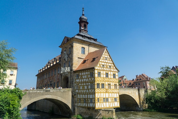 The medieval town of Bamberg and the river