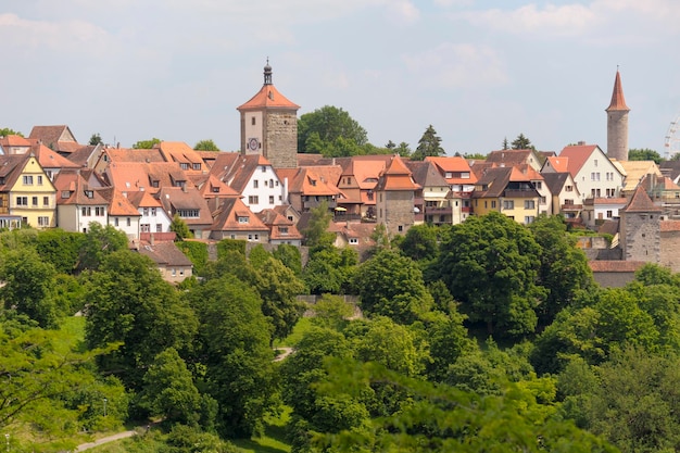 Medieval town rothenburg ob der tauber in bavaria germany