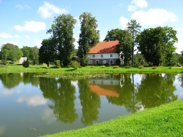 Medieval Turaida castle in Latvia country