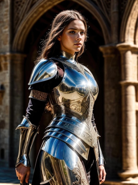 Photo medieval woman elven armor