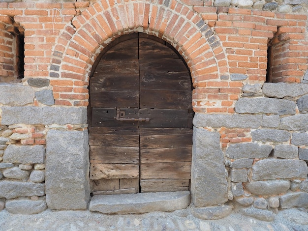 Medieval wooden gate