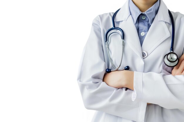 Medisch arts met stethoscoop uw gezonde concept in het ziekenhuis