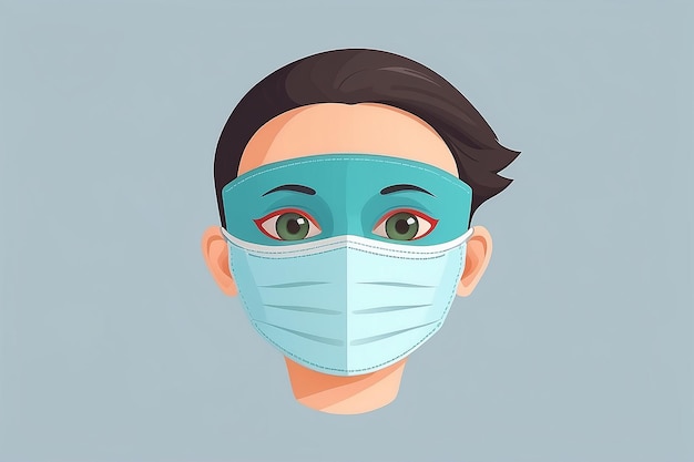 Medisch masker vector icoon Cartoon vector logo geïsoleerd op witte achtergrond medisch masker