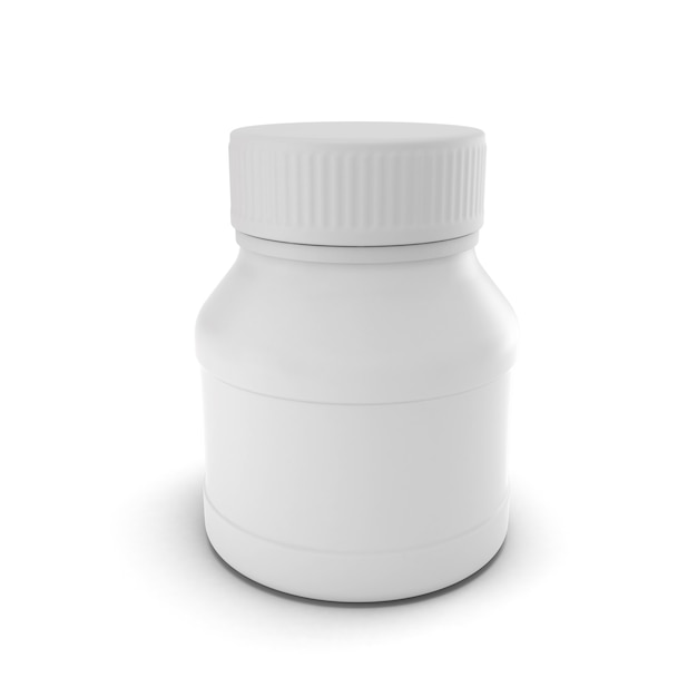 Medische fles voor tabletten geïsoleerd op wit