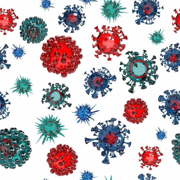 Medische geometrische microbiologie deeltje elementen textuur