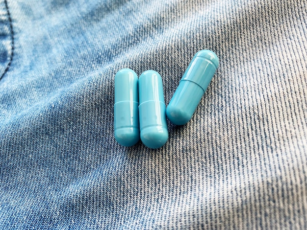 Medische potentiepillen voor seksuele gezondheid in capsules.