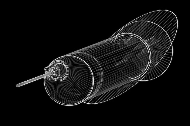 Medische spuit voor injecties op een achtergrond