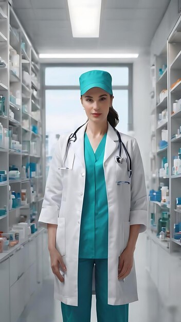 Medische uniform gezondheidszorg medische werknemers dagconcept