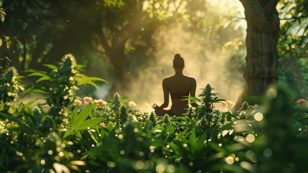 Meditatie yoga cannabis