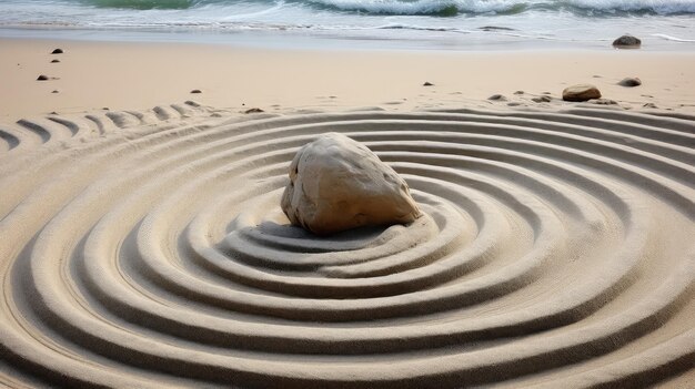 Meditatie zand zen achtergrond