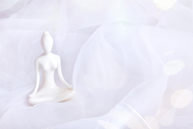 meditating woman sculpture calm meditation