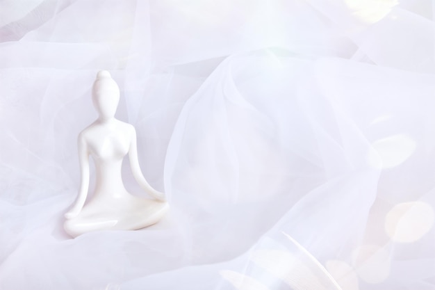 Meditating Woman Sculpture Calm Meditation