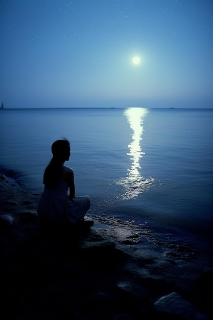 meditation Inhale the calm of a moonlit night sensing the gentle glow illuminating