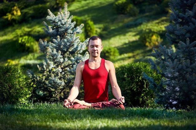 Meditation in park