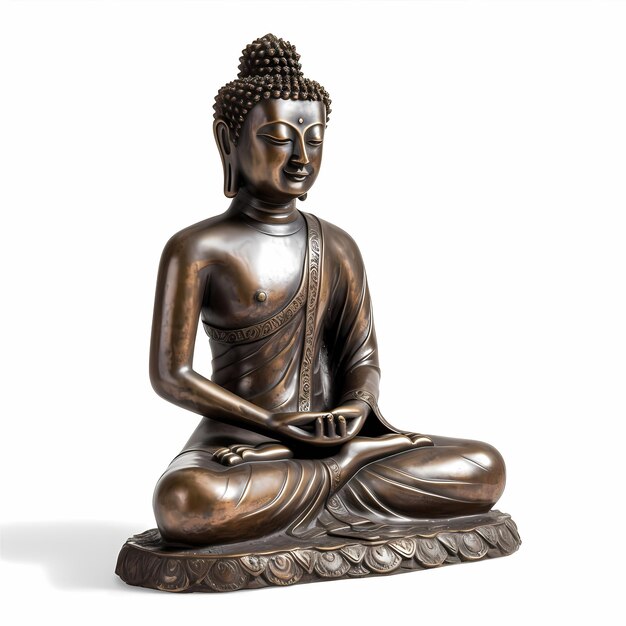 Photo meditation statue bronze