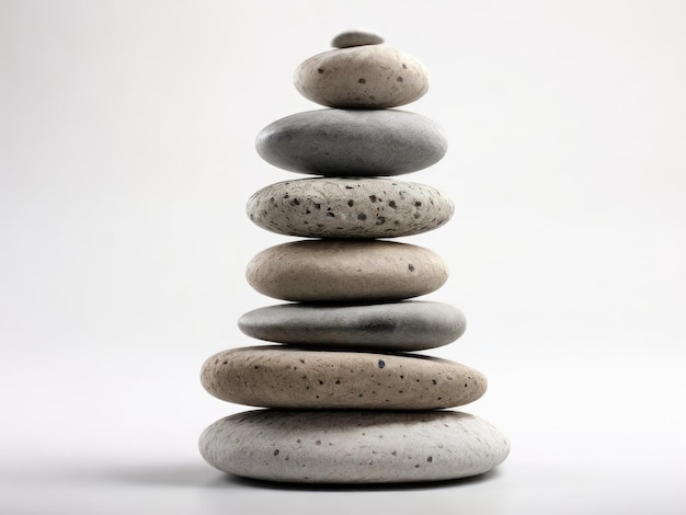 Meditative Tranquility Rock Balance in Nature Creating Zen Stacks for Serene Meditation