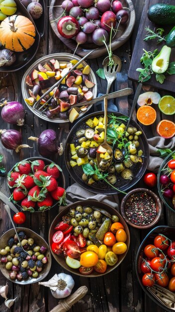 mediterraan dieet met fruit en groenten