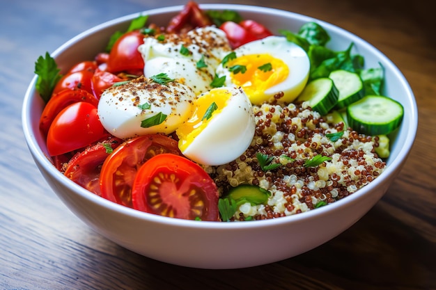 Mediterrane Quinoa Bowl gezond lunchrecept