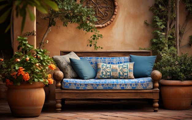 Mediterranean Aesthetics Meets Rustic Sofa