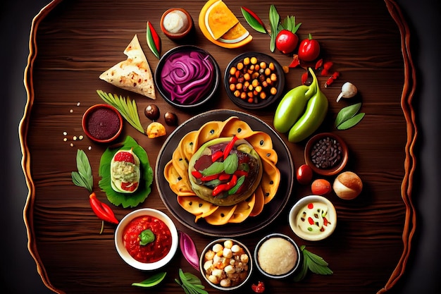 Mediterranean appetizer concept Generative Ai