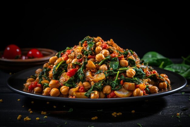 Mediterranean Chickpea and Spinach Plate