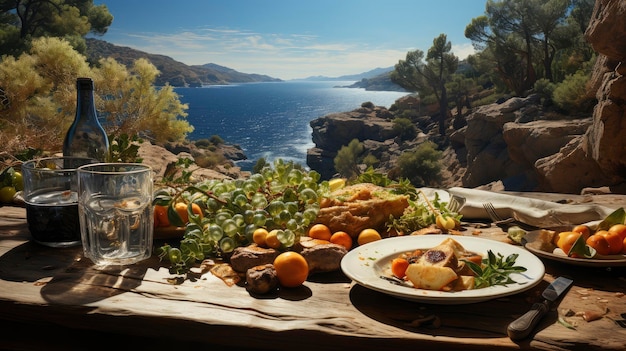 Mediterranean Feast by the Sea